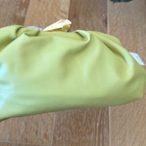 Vibrant Green Clutch with Gold Detail